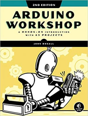 جلد سخت سیاه و سفید_کتاب Arduino Workshop, 2nd Edition: A Hands-on Introduction with 65 Projects 2nd Edition