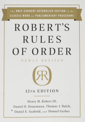 جلد معمولی سیاه و سفید_کتاب Robert's Rules of Order Newly Revised, 12th edition