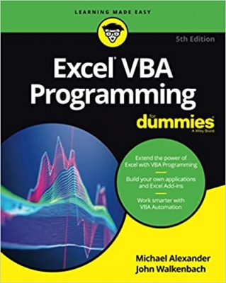 جلد معمولی سیاه و سفید_کتاب Excel VBA Programming For Dummies 5th Edition