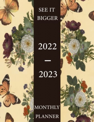 جلد سخت رنگی_کتاب see it bigger planner 2022-2023 monthly With Tabs: Planahead see it bigger 2022-2023 monthly planner, 2 pages for each month with friends & family Birthdays, contact list & Passeword!