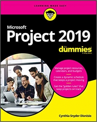 جلد سخت رنگی_کتاب Microsoft Project 2019 For Dummies