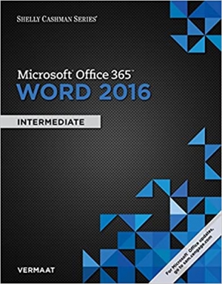 جلد سخت رنگی_کتاب Shelly Cashman Series Microsoft Office 365 & Word 2016: Intermediate