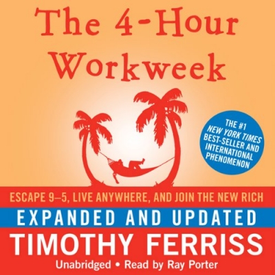 جلد معمولی سیاه و سفید_کتاب The 4-Hour Workweek: Escape 9-5, Live Anywhere, and Join the New Rich (Expanded and Updated)