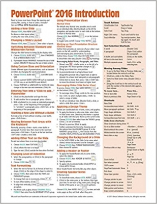 کتاب Microsoft PowerPoint 2016 Introduction Quick Reference Guide - Windows Version (Cheat Sheet of Instructions, Tips & Shortcuts - Laminated Card)