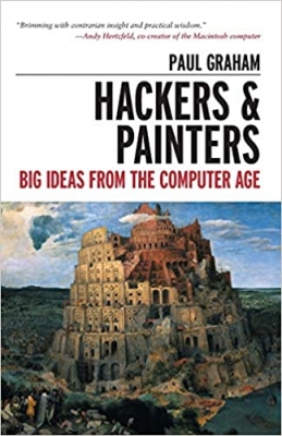 جلد معمولی سیاه و سفید_کتاب Hackers & Painters: Big Ideas from the Computer Age