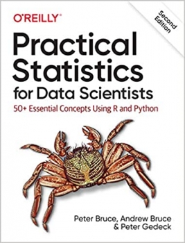 جلد معمولی سیاه و سفید_کتاب Practical Statistics for Data Scientists: 50+ Essential Concepts Using R and Python 2nd Edition