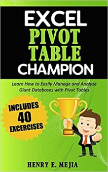 جلد معمولی سیاه و سفید_کتاب Excel Pivot Table Champion: How to Easily Manage and Analyze Giant Databases with Microsoft Excel Pivot Tables (Excel Champions)