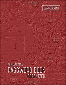 جلد معمولی سیاه و سفید_کتاب Password Book Organizer Alphabetical: 8.5 x 11 Password Notebook with Tabs Printed | Smart Red Design