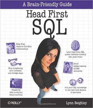 جلد معمولی سیاه و سفید_کتاب Head First SQL: Your Brain on SQL -- A Learner's Guide