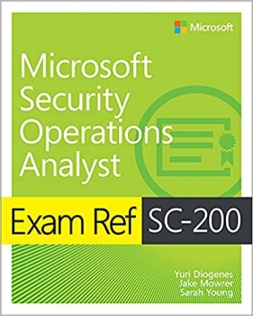 جلد سخت سیاه و سفید_کتاب Exam Ref SC-200 Microsoft Security Operations Analyst 1st Edition