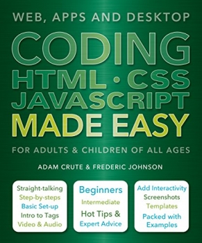 جلد سخت رنگی_کتاب Coding HTML CSS JavaScript Made Easy: Web, Apps and Desktop