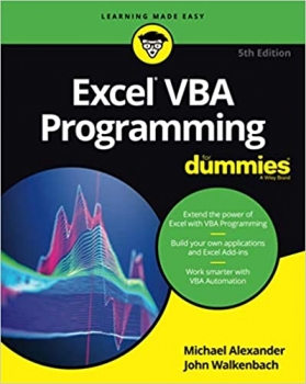 جلد معمولی رنگی_کتاب Excel VBA Programming For Dummies 5th Edition