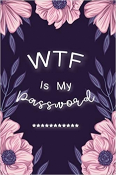 جلد معمولی سیاه و سفید_کتاب WTF Is My Password: Password Book Log Book AlphabeticalPocket Size Purple Flower Cover Black Frame 6