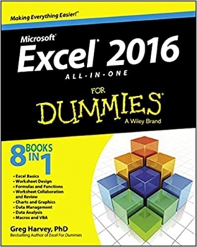 جلد معمولی سیاه و سفید_کتاب Excel 2016 All-in-One For Dummies (For Dummies (Computer/Tech))
