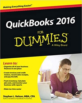 جلد معمولی سیاه و سفید_کتاب QuickBooks 2016 For Dummies (Quickbooks for Dummies)