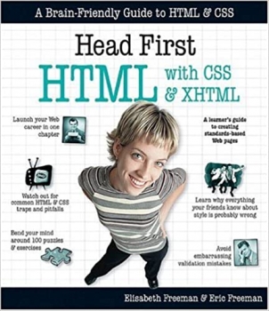 جلد معمولی سیاه و سفید_کتاب Head First HTML with CSS & XHTML