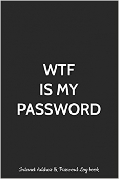 جلد معمولی سیاه و سفید_کتاب WTF Is My Password Internet Address & Password Log Book: Logbook , Alphabetized AZ Manager Notebook for Username, Website Login and Email | ... Vault, Safe Keeper Journal and Tracker