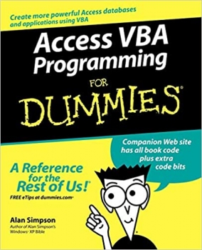 جلد سخت سیاه و سفید_کتاب Access VBA Programming For Dummies 