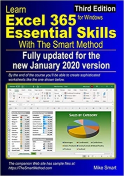 جلد معمولی سیاه و سفید_کتاب Learn Excel 365 Essential Skills with The Smart Method: Third Edition: updated for the Jan 2020 Semi-Annual version 1908 