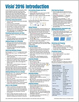 کتاب Microsoft Visio 2016 Introduction Quick Reference Guide - Windows Version (Cheat Sheet of Instructions, Tips & Shortcuts - Laminated Card)