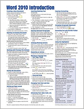 کتاب Microsoft Word 2010 Introduction Quick Reference Guide (Cheat Sheet of Instructions, Tips & Shortcuts - Laminated Card)