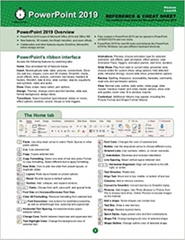 جلد سخت سیاه و سفید_کتاب PowerPoint 2019 Reference and Cheat Sheet: The unofficial cheat sheet reference for Microsoft PowerPoint 2019