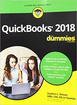 جلد معمولی سیاه و سفید_کتاب QuickBooks 2018 For Dummies (For Dummies (Computer/Tech))