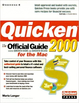 جلد معمولی سیاه و سفید_کتاب Quicken 2000 for the Mac: The Official Guide
