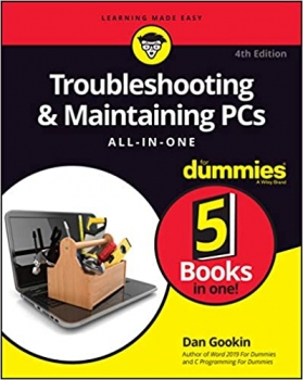 جلد معمولی سیاه و سفید_کتاب Troubleshooting & Maintaining PCs All-in-One For Dummies (For Dummies (Computer/Tech))