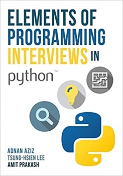 جلد معمولی سیاه و سفید_کتاب Elements of Programming Interviews in Python: The Insiders' Guide