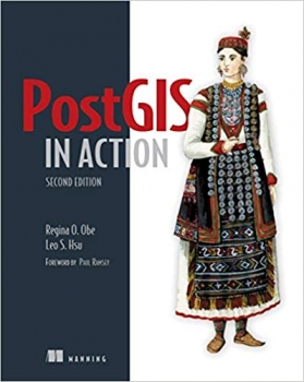جلد معمولی سیاه و سفید_کتاب PostGIS in Action, 2nd Edition