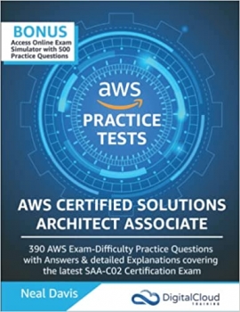 جلد سخت سیاه و سفید_کتاب AWS Certified Solutions Architect Associate Practice Tests