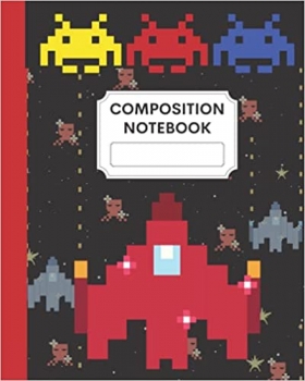 کتاب Retro Gamer - Video Game Composition Notebook Wide Ruled 100 pages: Perfect for Gamer Girls, Boys, Kids, Teens, and Adults