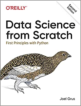 جلد معمولی سیاه و سفید_کتاب Data Science from Scratch: First Principles with Python 2nd Edition