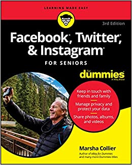 جلد معمولی سیاه و سفید_کتاب Facebook, Twitter, & Instagram For Seniors For Dummies