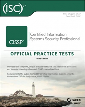 جلد سخت سیاه و سفید_کتاب (ISC)2 CISSP Certified Information Systems Security Professional Official Practice Tests 3rd Edition