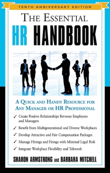 جلد معمولی سیاه و سفید_کتاب The Essential HR Handbook, 10th Anniversary Edition: A Quick and Handy Resource for Any Manager or HR Professional (The Essential Handbook)