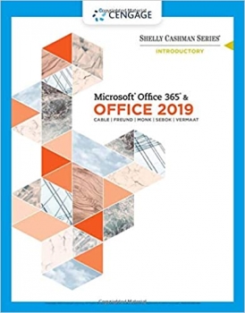 جلد معمولی سیاه و سفید_کتاب Shelly Cashman Series MicrosoftOffice 365 & Office 2019 Introductory (MindTap Course List)