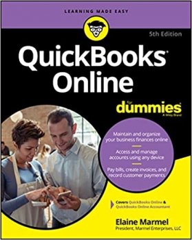 جلد سخت سیاه و سفید_کتاب QuickBooks Online For Dummies (For Dummies (Computer/Tech)) 