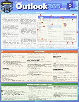جلد سخت سیاه و سفید_کتاب Microsoft Outlook 365 – 2019: A Quickstudy Laminated Software Reference Guide