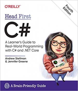 جلد سخت سیاه و سفید_کتاب Head First C#: A Learner’s Guide to Real-World Programming with C# and .NET Core 4th Edition