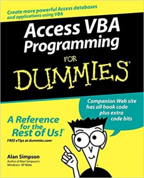 جلد سخت سیاه و سفید_کتاب Access VBA Programming For Dummies