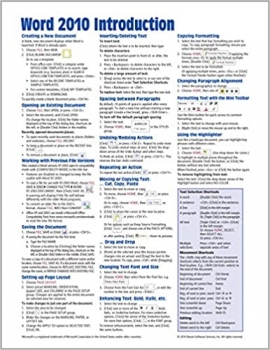 کتاب Microsoft Word 2010 Introduction Quick Reference Guide (Cheat Sheet of Instructions, Tips & Shortcuts – Laminated Card)
