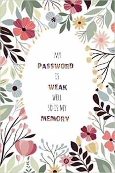 جلد سخت رنگی_کتاب Password Book With Alphabetical Tabs: Internet, Password Keeper and Organizer for Website, Usernames, Logins and Notes Password Journal, Rose Follower Book Cover Design