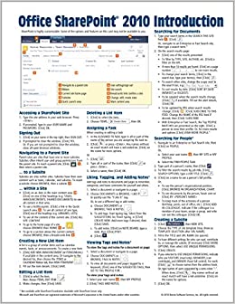 کتاب Microsoft SharePoint 2010 Quick Reference Guide: Introduction (Cheat Sheet of Instructions, Tips & Shortcuts – Laminated Card)