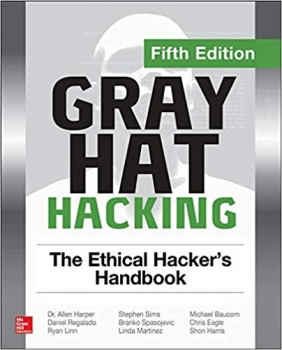 جلد معمولی سیاه و سفید_کتاب Gray Hat Hacking: The Ethical Hacker’s Handbook, Fifth Edition