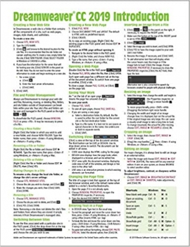 کتاب Adobe Dreamweaver CC 2019 Introduction Quick Reference Guide (Cheat Sheet of Instructions, Tips & Shortcuts – Laminated Card)