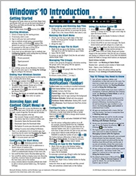 کتاب Windows 10 Introduction Quick Reference Guide (Cheat Sheet of Instructions, Tips & Shortcuts - Laminated) Updated Nov 2020