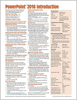 کتاب Microsoft PowerPoint 2016 Introduction Quick Reference Guide – Windows Version (Cheat Sheet of Instructions, Tips & Shortcuts – Laminated Card)