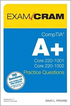 جلد معمولی سیاه و سفید_کتاب CompTIA A+ Practice Questions Exam Cram Core 1 (220-1001) and Core 2 (220-1002)